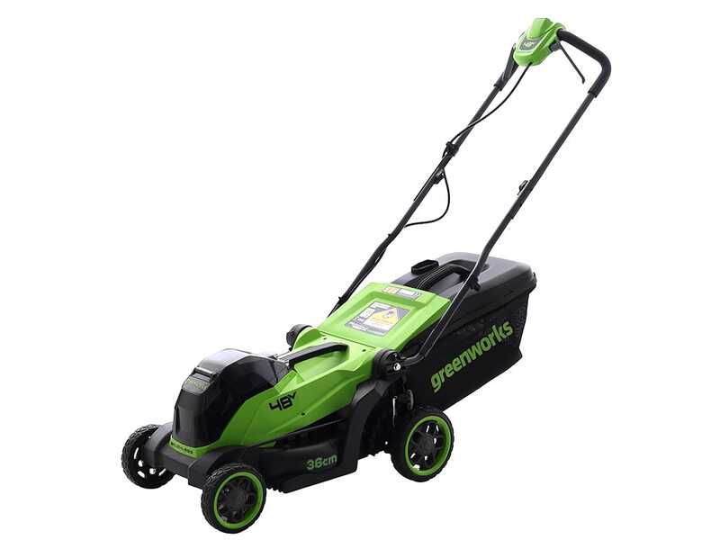 Greenworks LM360D - Tondeuse &agrave; gazon &agrave; batterie - 48 V/4 Ah - Largeur de coupe 36 cm