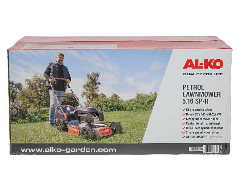 Al-Ko Easy 5.16 SP-H - Tondeuse &agrave; gazon thermique tract&eacute;e - 4 en 1 - Moteur Honda GCVx 145