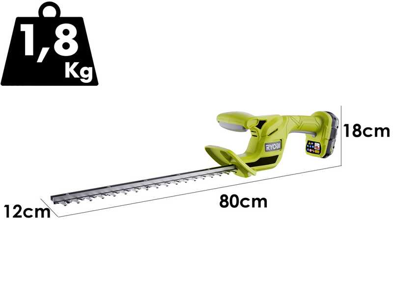 RYOBI - RY18HT40B-0 Tagliasiepi 18V Lama 40 cm - SANS BATTERIE SANS CHARGEUR