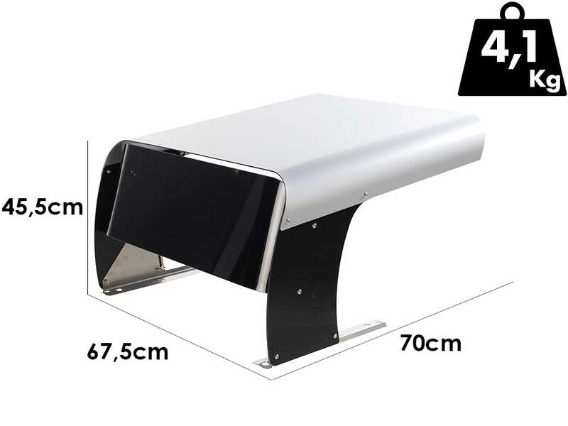 Abri universel Vader Light pour robot tondeuse - 70 x 67,5 x 45,5 cm