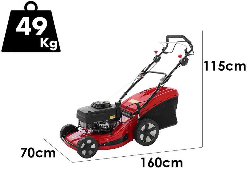 Marina Systems AGRI 55 SKW 3V - Tondeuse &agrave; gazon thermique tract&eacute;e - Moteur Kawasaki FJ180V