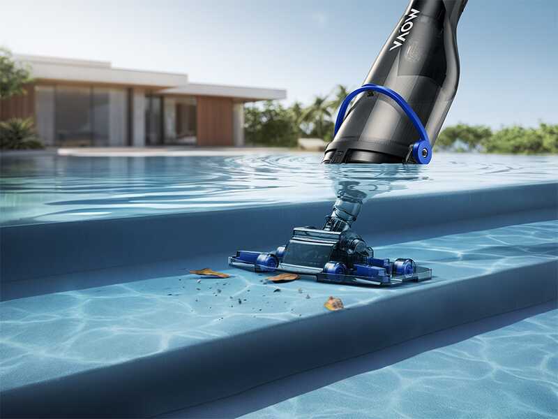 MOVA Handler V10 - Aspirateur de piscine &agrave; batterie - Perche t&eacute;lescopique