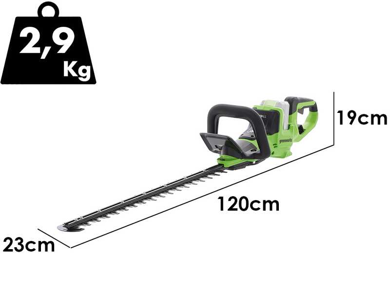 Greenworks HT48DL00-01 - Taille-haie &agrave; batterie - Lame de 66 cm - SANS BATTERIE NI CHARGEUR
