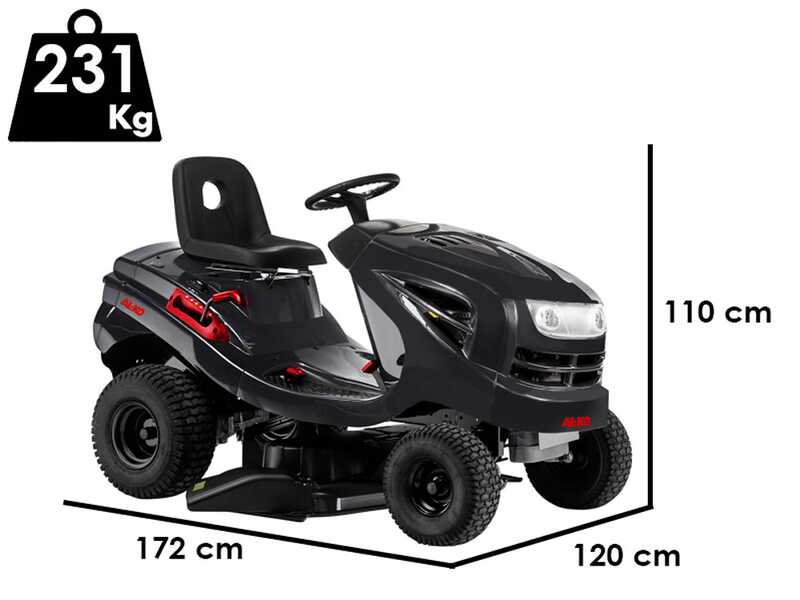 AL-KO T18-111.4 HDS-A V2 - Tracteur tondeuse - Bo&icirc;te hydrostatique - &Eacute;jection lat&eacute;rale