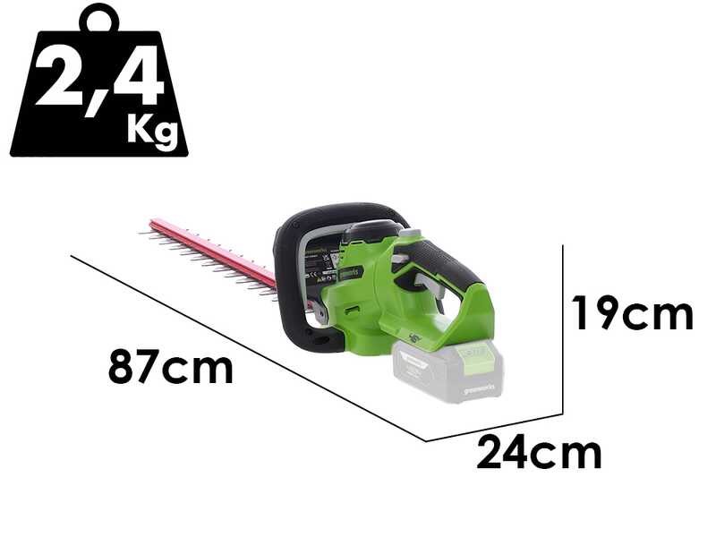 Greenworks G48HT - Taille-haie &eacute;lectrique &agrave; batterie - Lame de 51 cm - SANS BATTERIE NI CHARGEUR