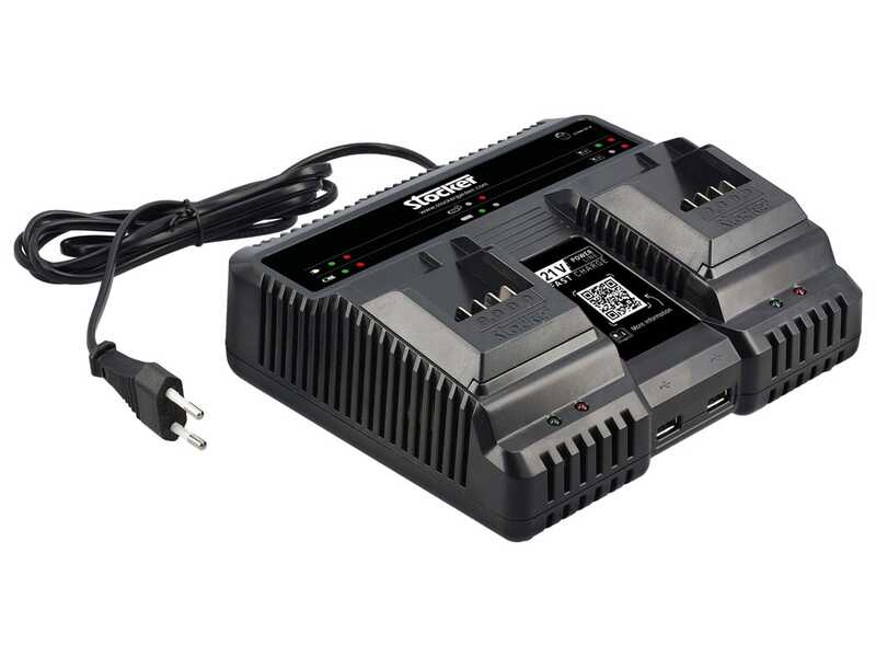 Chargeur de batterie double Fast Charge 21V - STOCKER