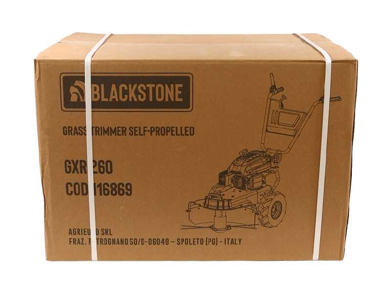 BlackStone GXR 260 - D&eacute;broussailleuse sur roues &agrave; essence 4 temps tract&eacute;e