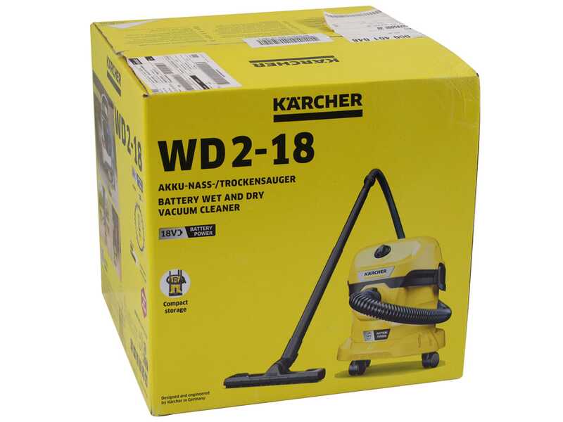 Karcher WD 2-18 - Aspirateur multifonctions - Bidon 12 L - 18V 2,5Ah