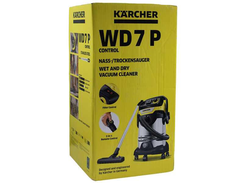 Karcher WD 7 Control P S 30/6/35/T - Aspirateur eau et poussi&egrave;res - Cuve inox 30 L - 1400 W