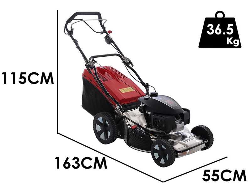 Marina Systems MX 55 SH 3V - Tondeuse &agrave; gazon thermique tract&eacute;e - Moteur Honda GCVx 200 - Acier INOX