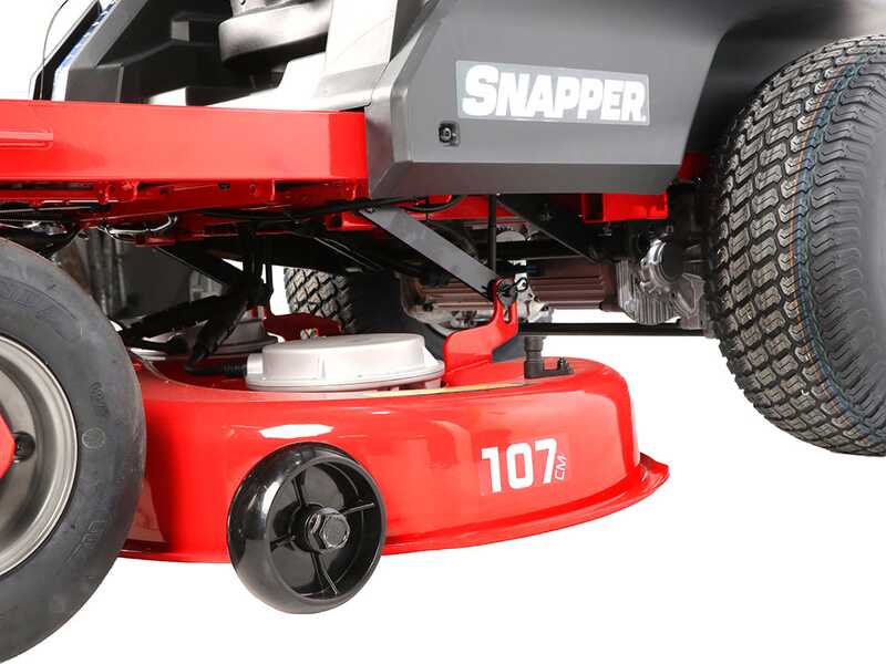 Snapper EZX107 - Tondeuse autoport&eacute;e &agrave; batterie &agrave; rayon de braquage z&eacute;ro - 72V/44Ah - Largeur de coupe 107 cm - 2 en 1