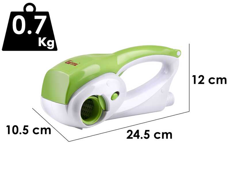 Girmi GTO203 - R&acirc;pe &agrave; fromage sans fil - 2 rouleaux fournis - 12 W