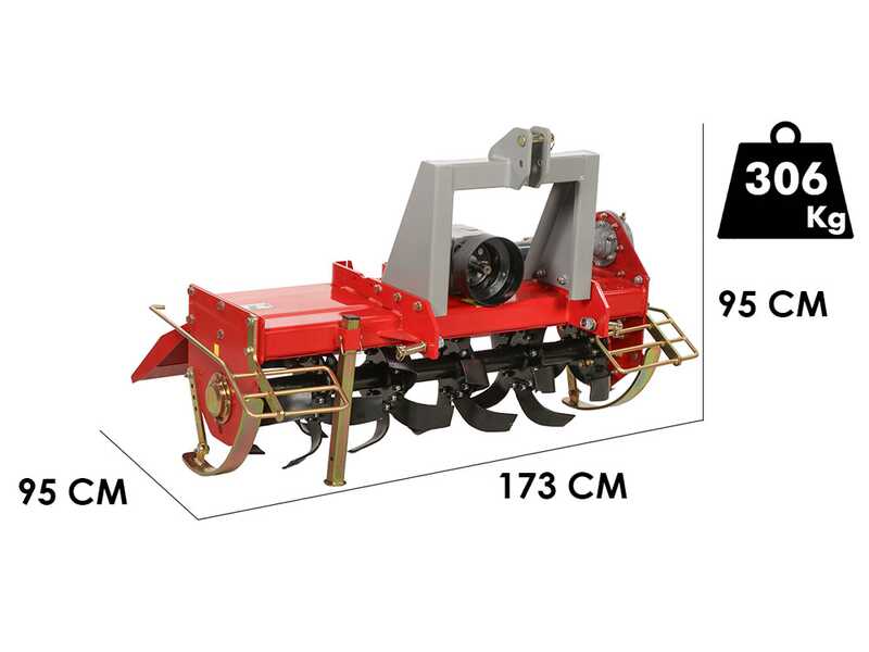 GeoTech-Pro HRT-150 - Fraise rotative pour tracteur s&eacute;rie m&eacute;dium - Attelage fixe