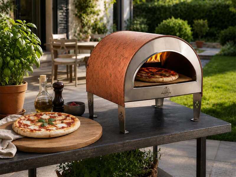 Pizza Party Ardore - Four &agrave; pizza &agrave; gaz d'ext&eacute;rieur - Chambre de cuisson 40 x 40 cm - Sole en briques r&eacute;fractaires
