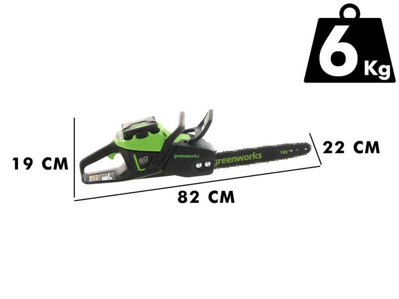 GreenWorks GD60CS40 - Tron&ccedil;onneuse &eacute;lectrique &agrave; batterie 60V 2Ah - Lame 41cm