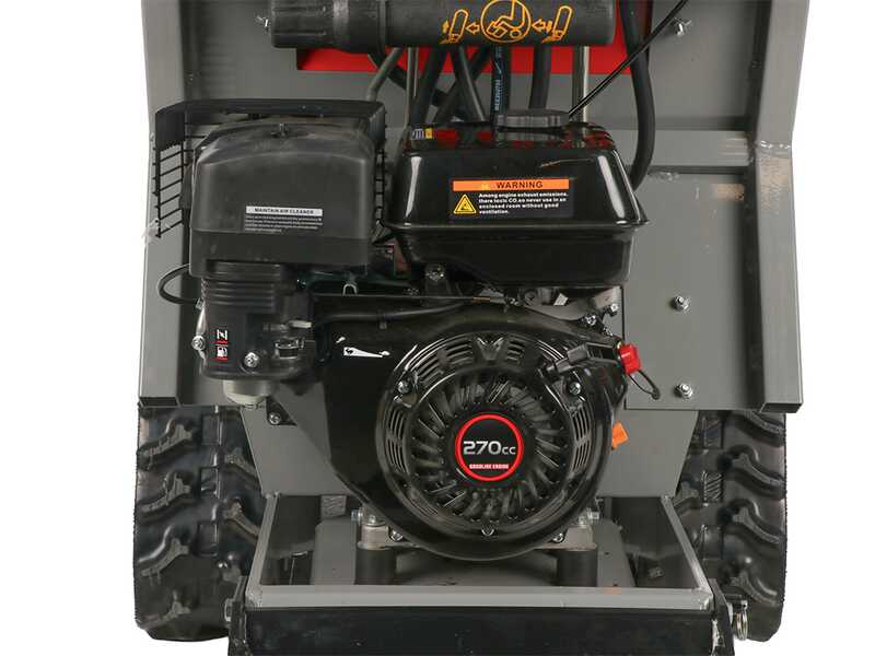 GeoTech Pro GeoPorter 650 DHS Hydro - Brouette motoris&eacute;e &agrave; chenilles avec benne dumper 650 kg et pelle - Transmission hydrostatique