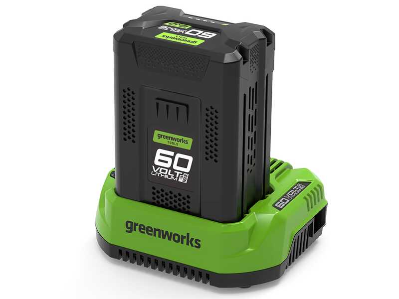 Greenworks GD60LM46SP - Tondeuse &agrave; gazon autotract&eacute;e &agrave; batterie 60V 2Ah - Largeur de coupe 46 cm