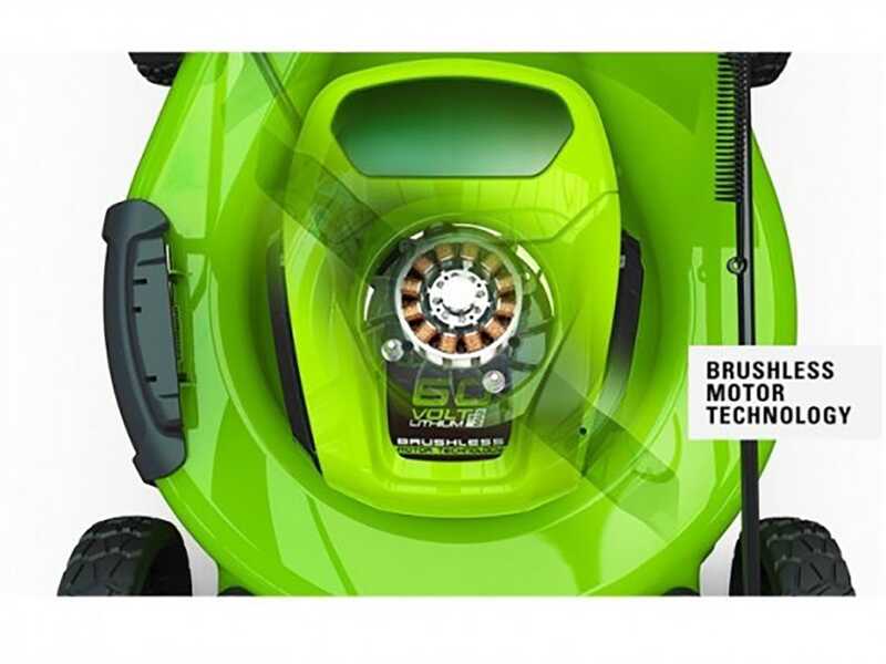 Greenworks GD60LM46SP - Tondeuse &agrave; gazon autotract&eacute;e &agrave; batterie 60V 2Ah - Largeur de coupe 46 cm