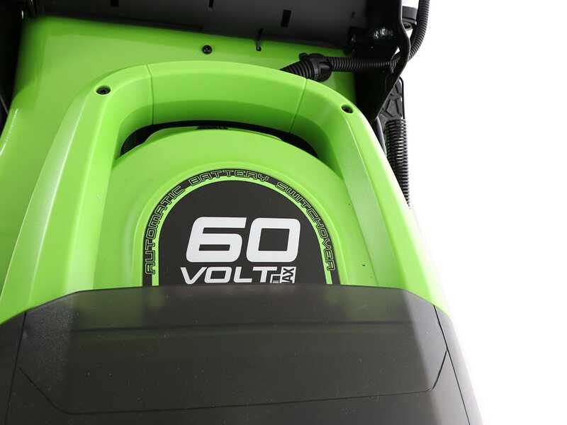 Greenworks GD60LM46SP - Tondeuse &agrave; gazon autotract&eacute;e &agrave; batterie 60V 2Ah - Largeur de coupe 46 cm
