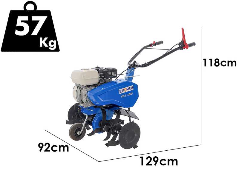 EuroMech YET 150 - Motobineuse thermique - 6,5 CV - Moteur Honda GP200