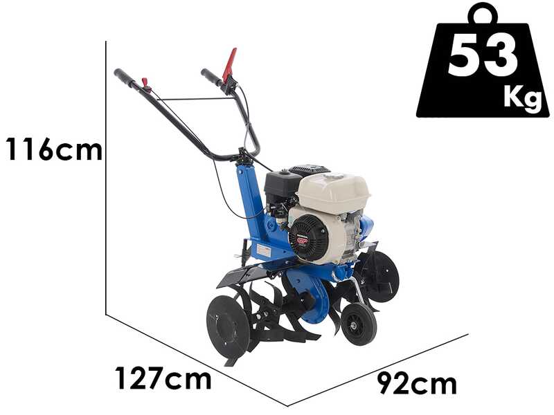 EuroMech YET 130 - Motobineuse thermique - 6,5 CV - Moteur Honda GP200