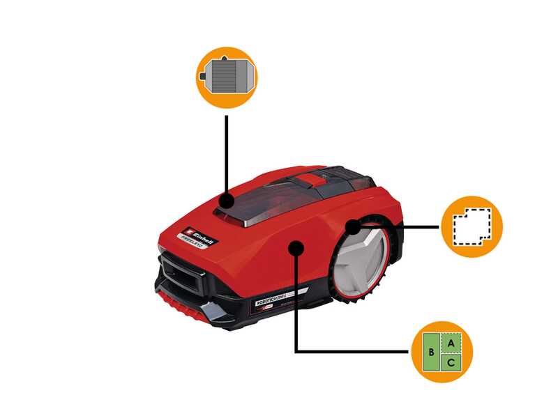 Einhell FREELEXO 300 - Robot tondeuse avec fil p&eacute;riph&eacute;rique - Batterie au lithium 18 V/2 Ah