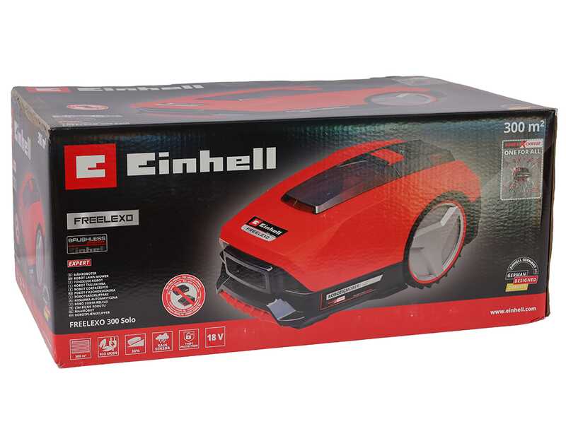 Einhell FREELEXO 300 - Robot tondeuse avec fil p&eacute;riph&eacute;rique - Batterie au lithium 18 V/2 Ah