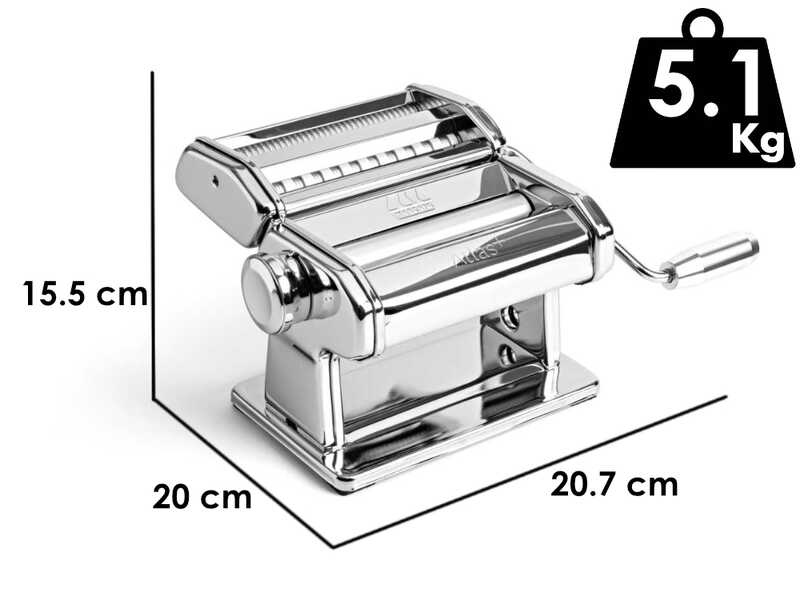 Marcato Atla+ Set Multipast - Machine &agrave; p&acirc;tes manuelle inox + 3 accessoires