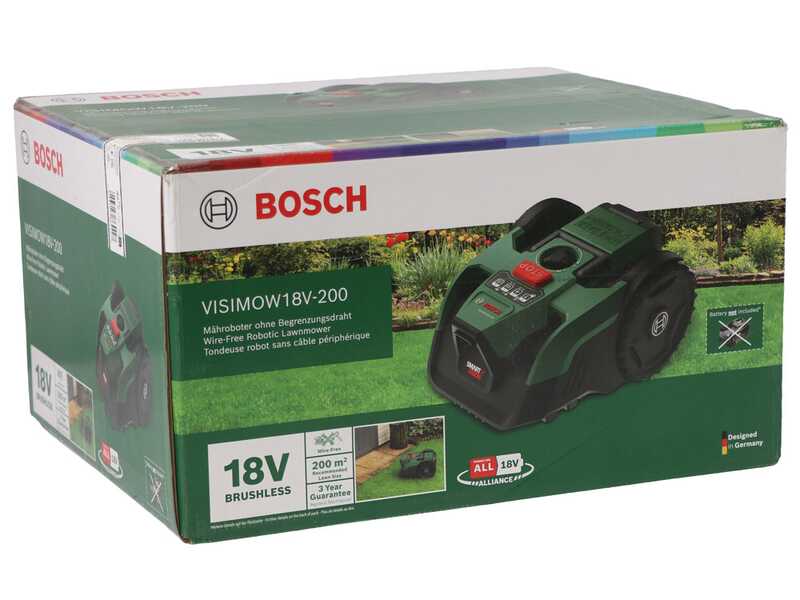 Bosch VISIMOW18V-200 - Robot tondeuse - Sans installation - SANS BATTERIE NI CHARGEUR