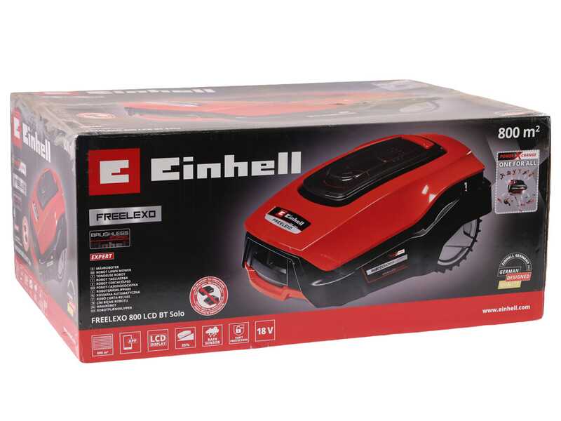 Einhell FREELEXO 800 LCD BT - Robot tondeuse avec fil p&eacute;riph&eacute;rique - Batterie au lithium 18 V/2 Ah