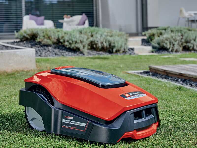 Einhell FREELEXO 800 LCD BT - Robot tondeuse avec fil p&eacute;riph&eacute;rique - Batterie au lithium 18 V/2 Ah