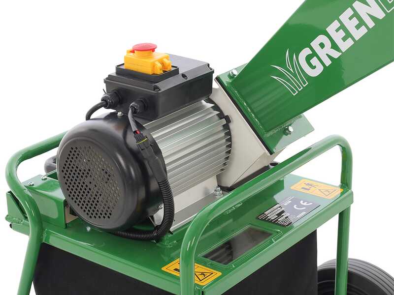 GreenBay GB-WERC 50 B - Broyeur de branches et v&eacute;g&eacute;taux &eacute;lectrique - Avec bac de ramassage