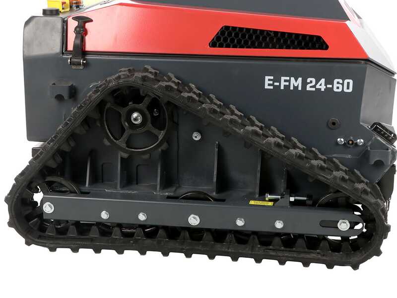 Blue Bird E-FM 24-60 - Robot d&eacute;broussailleur &agrave; chenilles &agrave; batterie - 80 V/50 Ah - Radiocommand&eacute;
