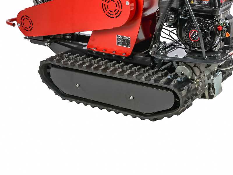 Attila ATS 1300 L TRACK - Broyeur de v&eacute;g&eacute;taux tract&eacute; sur chenilles avec ch&acirc;ssis de brouette motoris&eacute;e - Moteur Loncin 420 cm&sup3;