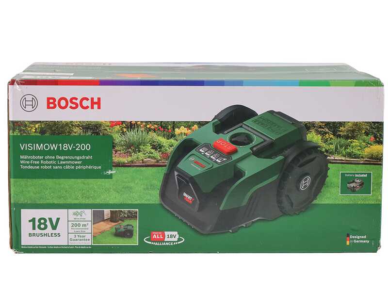 Bosch VISIMOW18V-200 - Robot tondeuse - Sans installation - 18 V/5 Ah