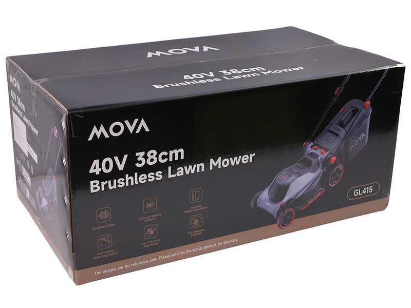 MOVA GL415 - Tondeuse &agrave; gazon &agrave; batterie - 40 V 4 Ah - Coupe 38 cm