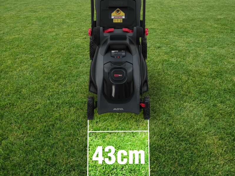 MOVA GL417 - Tondeuse &agrave; gazon &agrave; batterie - 40 V 4 Ah - Coupe 43 cm