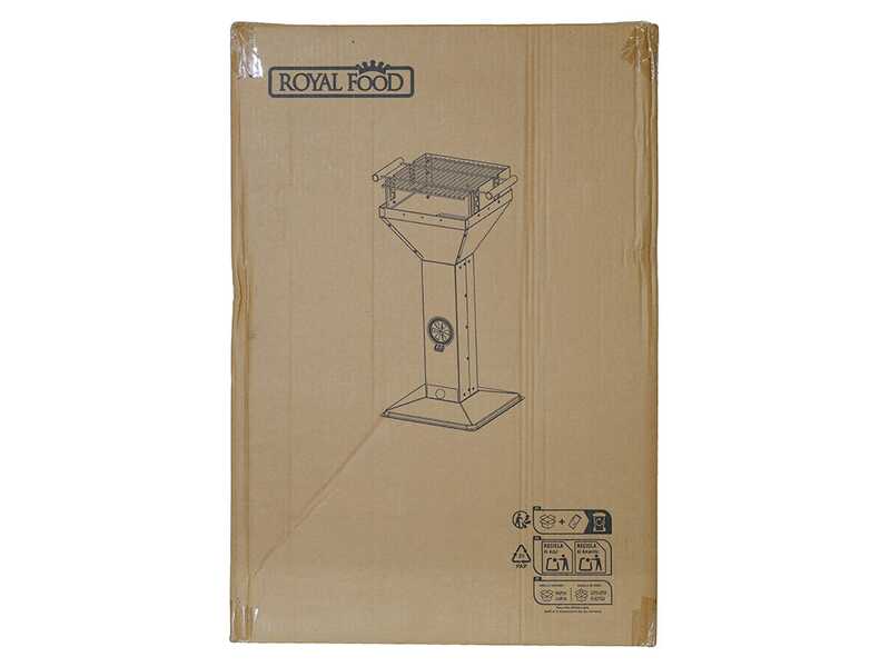 Royal Food CB 2100 - Barbecue &agrave; charbon - Grille en acier inox
