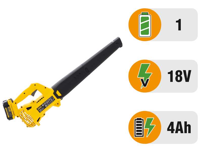 Stanley Fatmax SFMCBL714M1-QW - Souffleur de feuilles sur batterie - 18 V 4 Ah