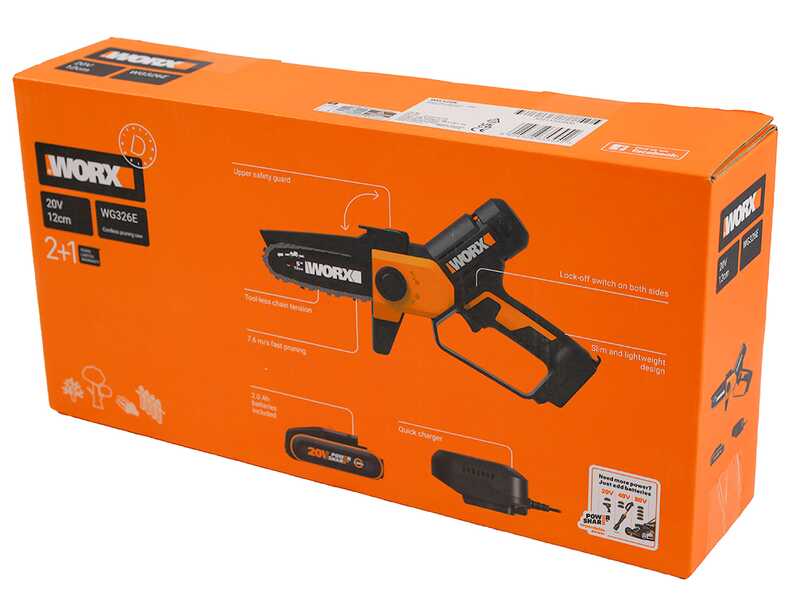 Worx WG326E - &Eacute;lagueuse sur batterie - 20 V 2 Ah