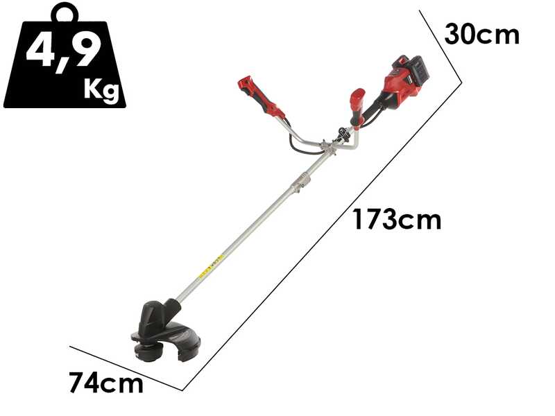GeoTech X-Line BD-40V - D&eacute;broussailleuse &agrave; batterie - 40 V - 2 &times; 20 V 5 Ah