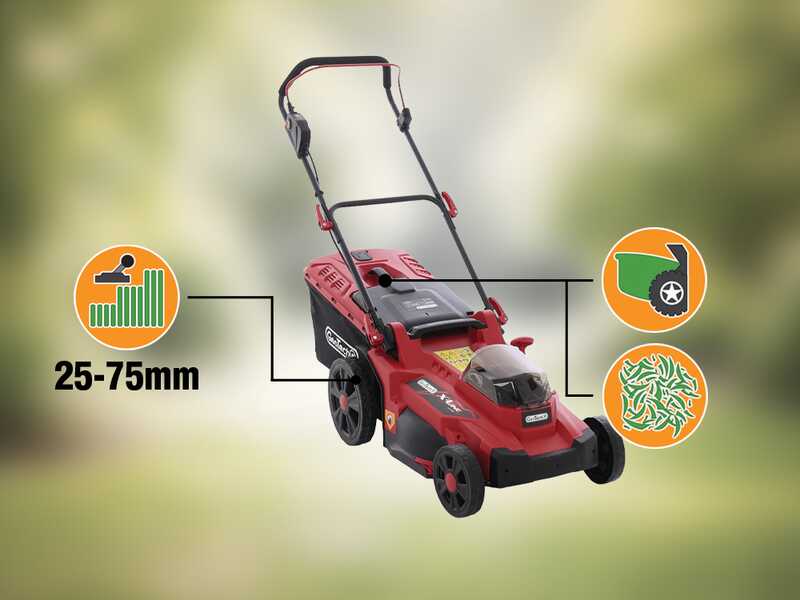 GeoTech X-Line LM-40V - Tondeuse &agrave; gazon sans fil - 40 V/4 Ah - Coupe 43 cm