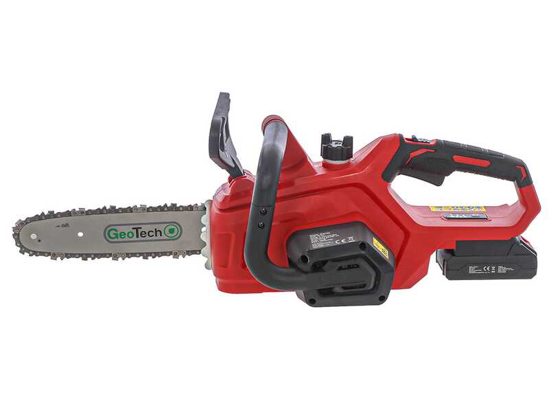 GeoTech X-Line CS-20V - Tron&ccedil;onneuse &agrave; batterie 20 V/4 Ah - Guide de 25 cm