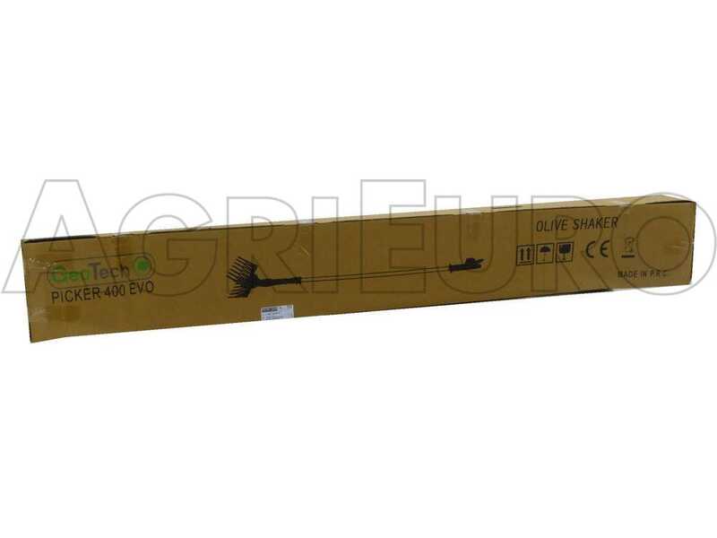 GeoTech Olive Picker 400 EVO - Peigne vibreur &eacute;lectrique 190/280 cm &agrave; batterie de type automobile avec c&acirc;ble inclus - Perche t&eacute;lescopique