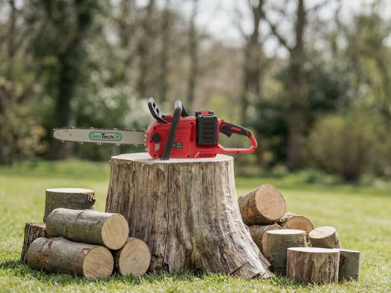 GeoTech X-Line CM-40V - Tron&ccedil;onneuse &eacute;lectrique &agrave; batterie - Guide de 40 cm - 40 V 5 Ah