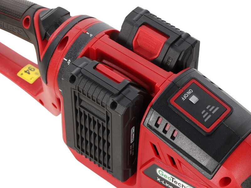 GeoTech X-Line HT-40V - Taille-haie &agrave; batterie - 40 V - 2 &times; 20 V 5 Ah