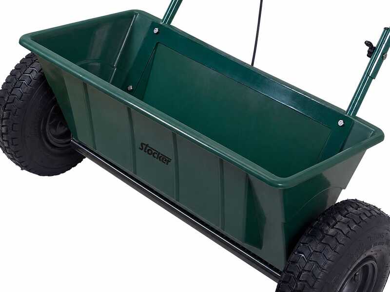 Stocker 3915 - Chariot &eacute;pandeur d&rsquo;engrais - Semoir &agrave; pouss&eacute;e manuelle - Capacit&eacute; 27 kg