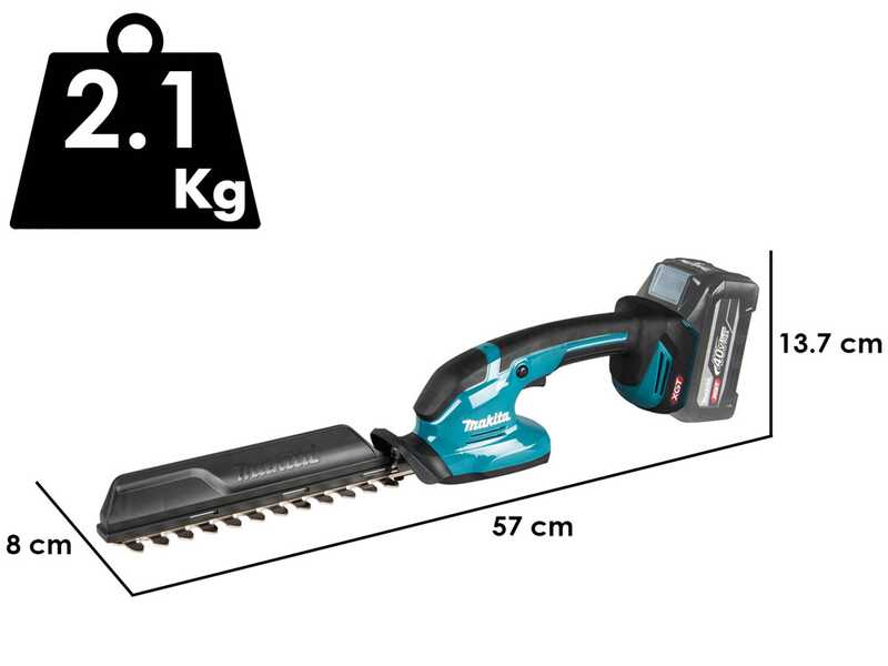 Makita UH023GZ - Taille-haie &agrave; batterie 40 V 4 Ah - Lame de 20 cm