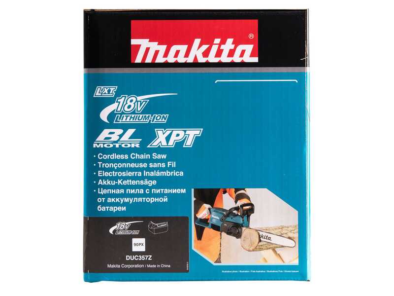 Makita DUC357Z - Tron&ccedil;onneuse &eacute;lectrique &agrave; batterie - 18 V 6 Ah - Guide de 35 cm