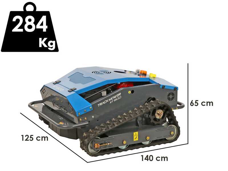 Vesco XT 800 - Robot d&eacute;broussailleur &agrave; chenilles hybride (moteur thermique + batterie) - Radiocommand&eacute;